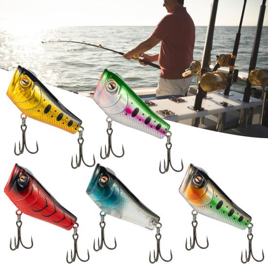 5.5CM/9G Topwater Fishing Lure with Double Hooks Realistic Floating Bionic Artificial Plastic Hard Bait Freshwater Saltwater Fishing Accessories