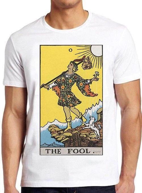 Tarot The Fool Play Card Art Drawing Top Funny Design Gift Tee T Shirt 2670 XL