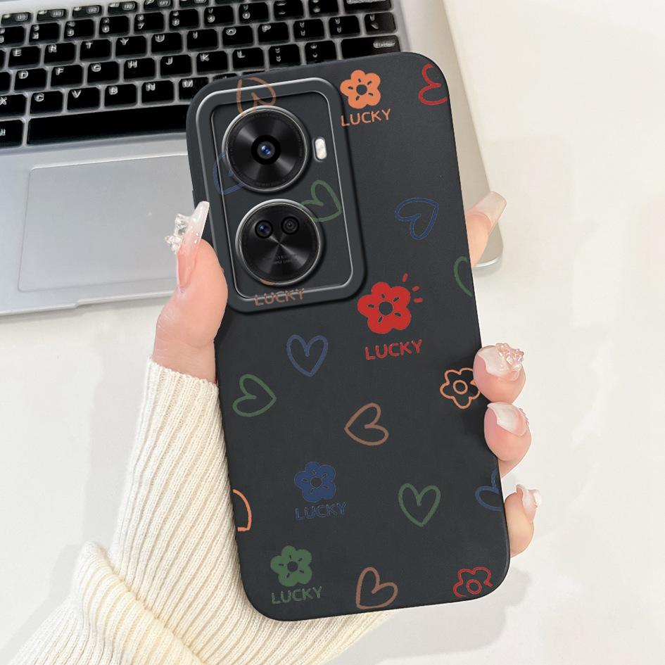 Nova 12 SE Hülle Für Huawei Nova 12 SE Cover 2024 Mode Bemalt Flüssigsilikon Anti-Fall Schutz Stoßfänger Für Nova 12SE Funda