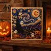 Einfaches Basteln für Anfänger Halloween Kunst mit Kunstperlen DIY-Set 3D Perlenstickerei Bastelset Gruselig Einzigartig Wohndeko Geist Ziege Hexe Wandkunst Saisonal