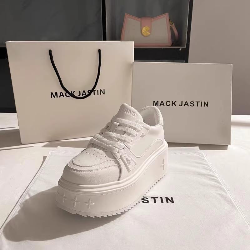 Zhao Ruth's Same 6cm High-end Air Force Little White Shoes for Women's 2025 New Thick-soled Height-increasing Versatile Sports Board Shoes