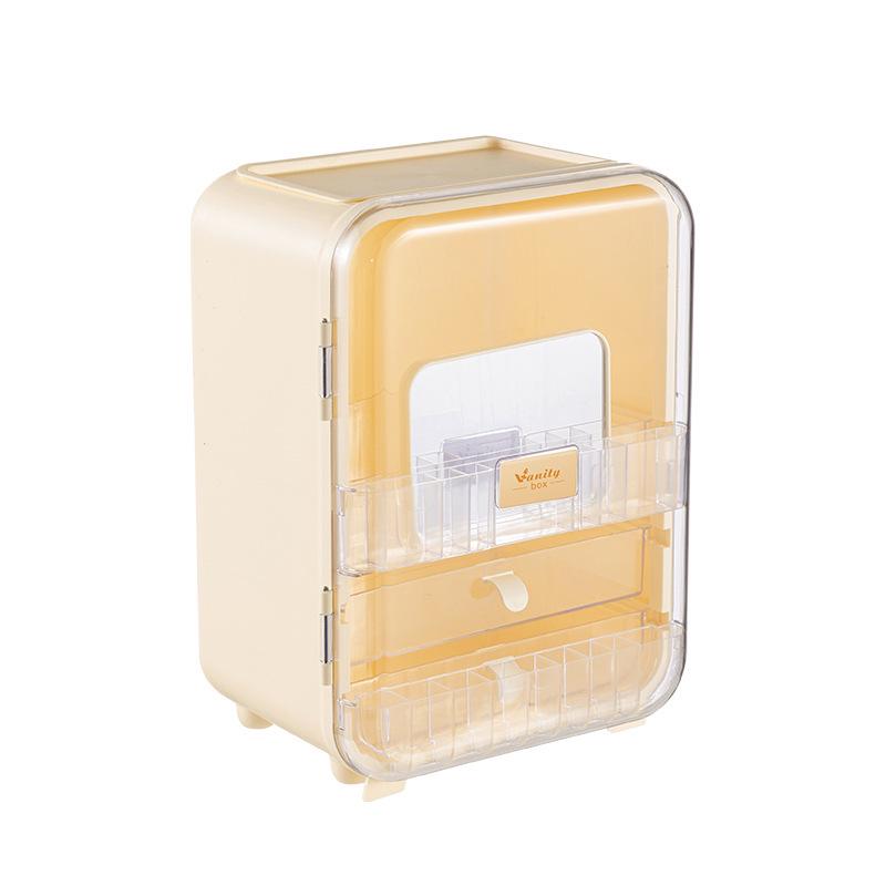 

Elegant Cosmetic Storage Box: Dustproof Organizer for Lipstick and Skincare - Perfect for Living Room, Bedroom, or Bathroom.