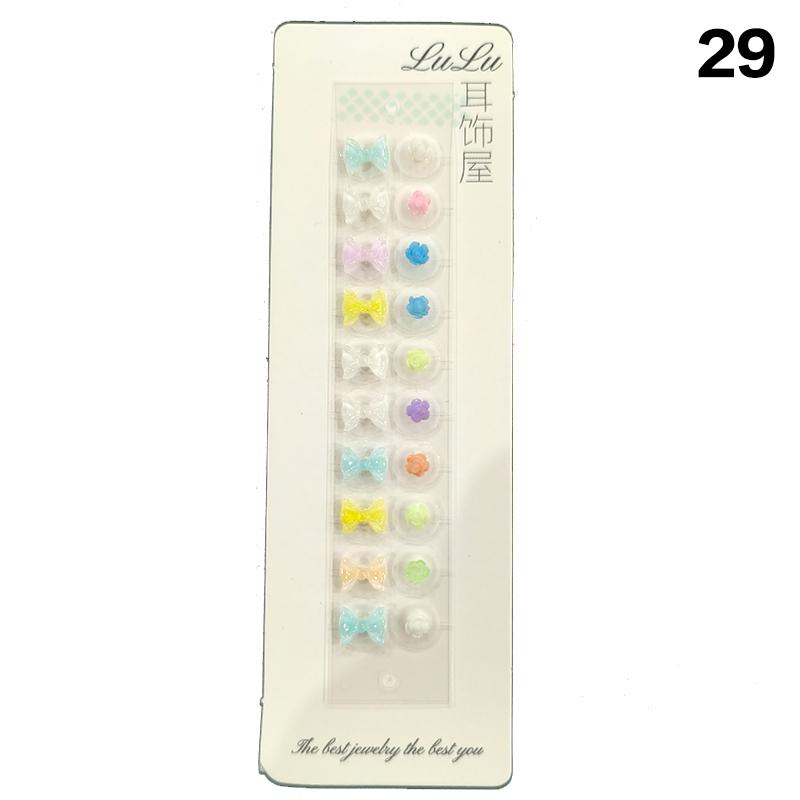 Módní mašlička Barevné kamínky Perly Nálepky na ušní body Tlakové tyčinky na uši Akupunktura Aurikulární ušní nálepky Masáž