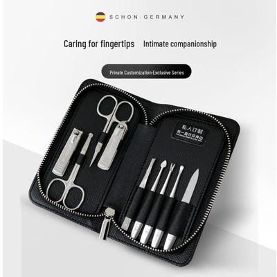 SEESOO Premium Men's 9-Piece Nail Clipper Set