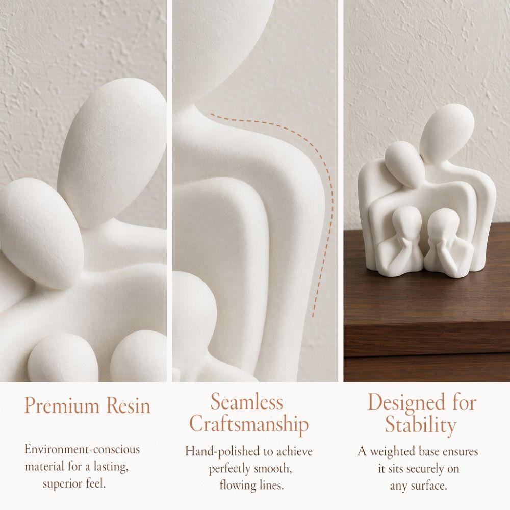 Ornaments Abstract Family Sculpture Parent-Child Hugging Couple Sculpture Decoration