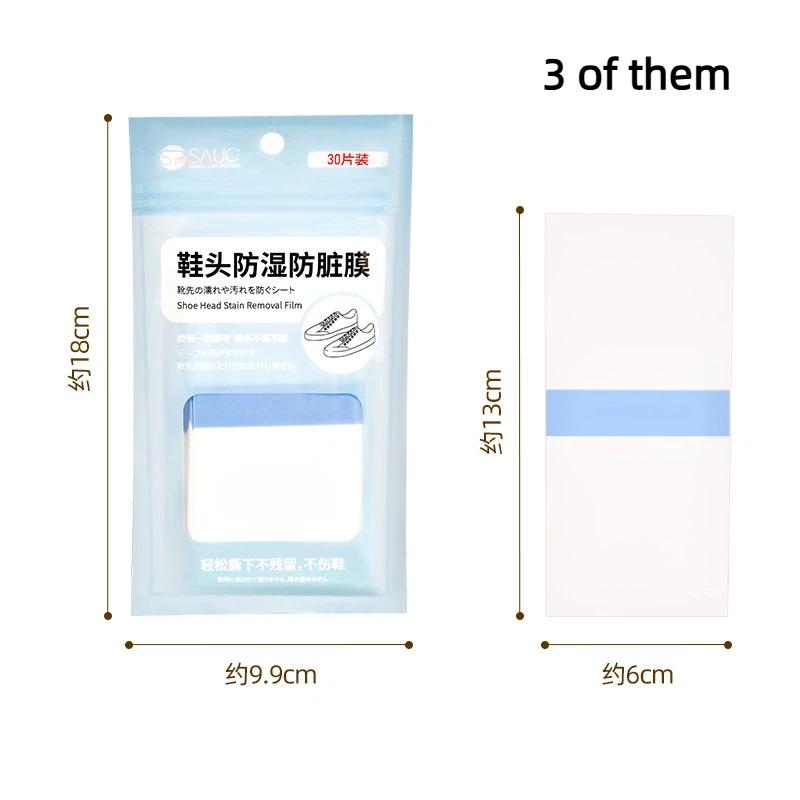 30/60/90/150Pcs Dirt Proof Protective Tape On Rainy Days Invisible Shoe Toe Covers PU Film Toe Waterproof Sticker For Men Women