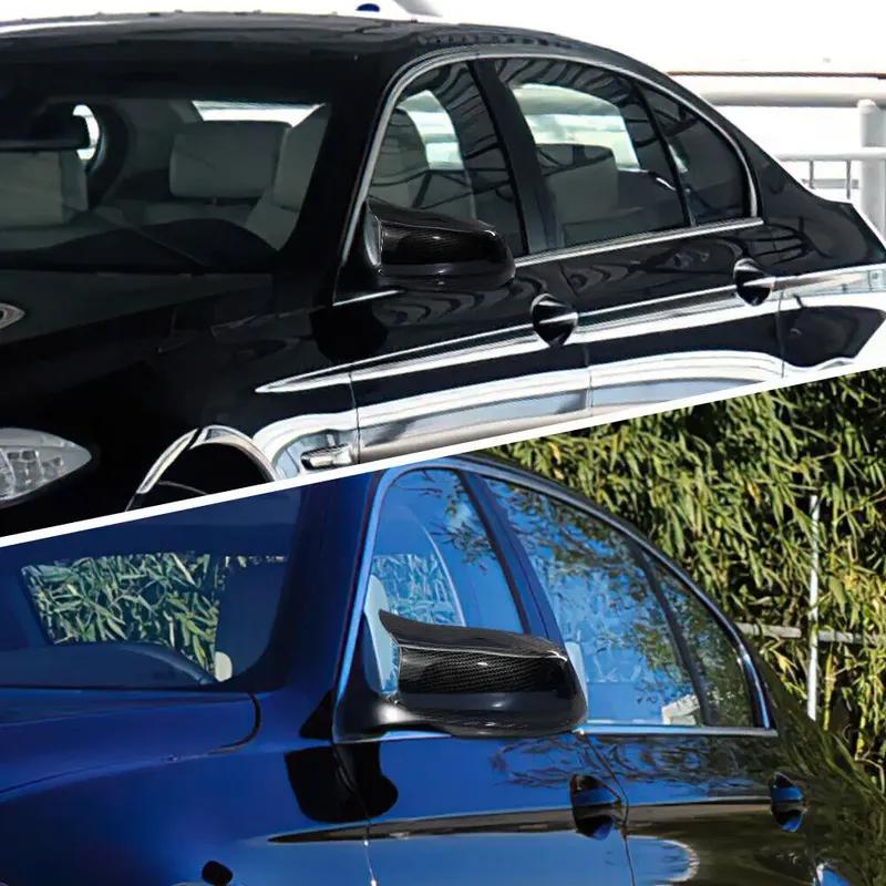 For LHD BMW 5 Series F10 F11 2010-2013 Car Rearview Side Mirror Cover Sticker Wing Cap Exterior Door Case Trim Carbon Fiber