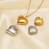 5Pcs Stainless Steel Hollow Heart Pendant for Couple Sweet Love Colgantes Dijes Para Bisutería Jewelry Finding Earrings Making