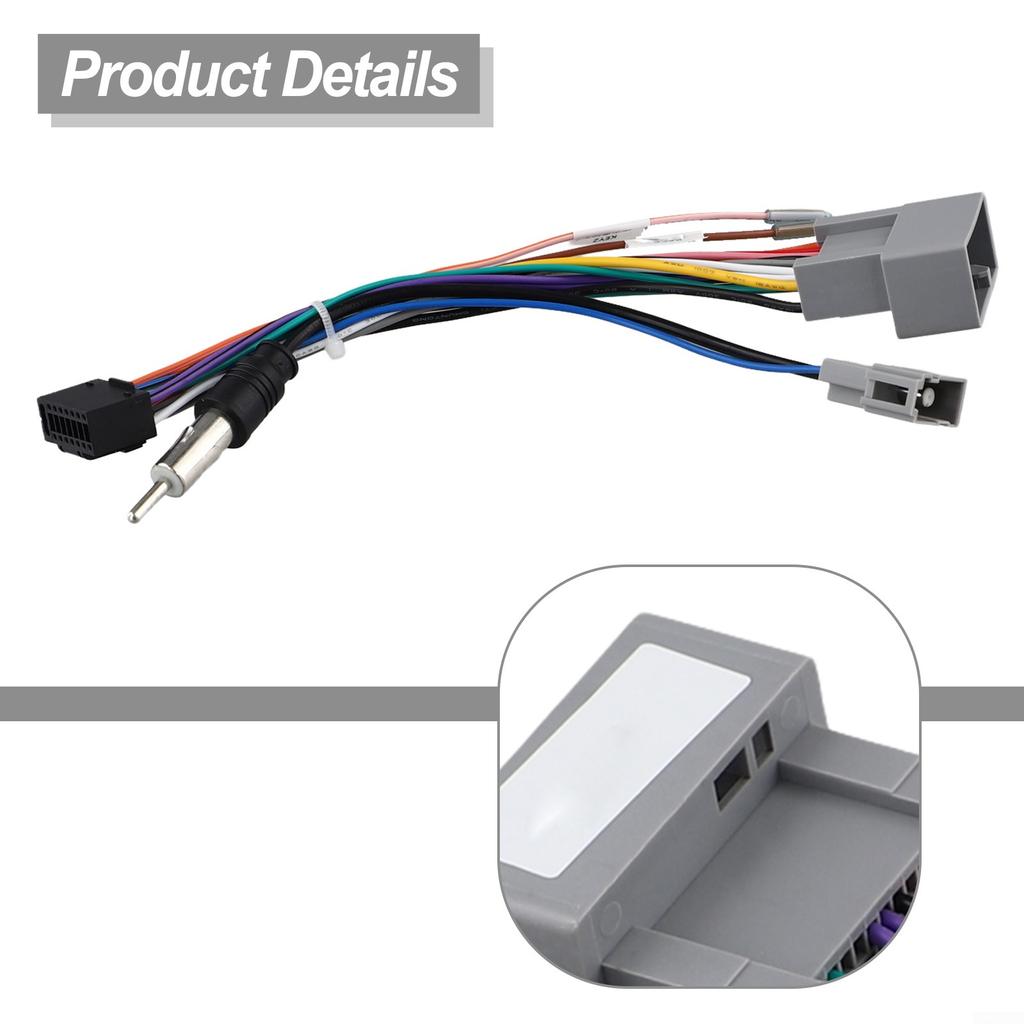 Power Wire Radio Power Cord Wiring Harness Cable 16 PIN