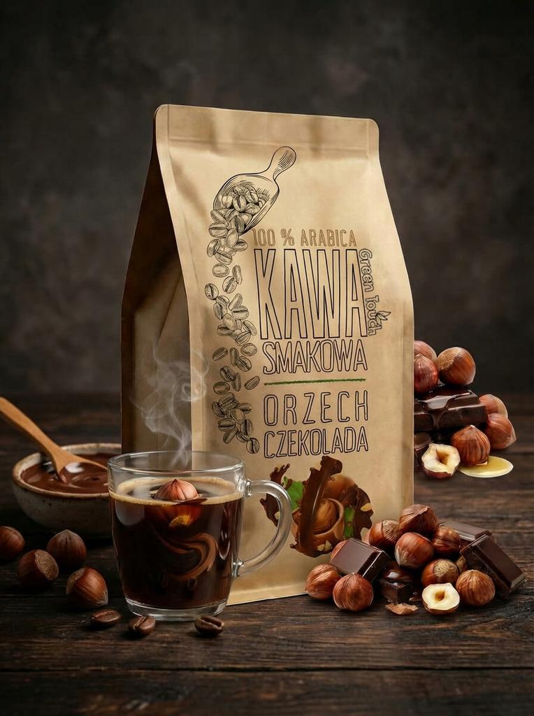 Kawa Ziarnista Smakowa Orzechowo Czekoladowa Arabica 250 G Green Touch