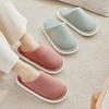 Japanese autumn cloth bottom slippers silent home non-slip couple soft bottom indoor home cloth slippers home cotton slippers