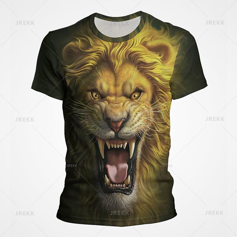 Funny Animal Lion 3D Printed T-Shirt For Men Women Fashion Casual Cool Graphic