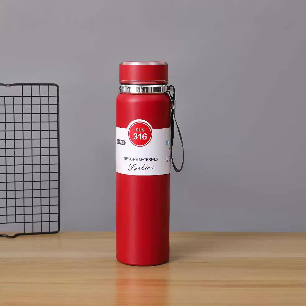 Sun Kettle 316 Stainless Steel Insulated Water Bottle with Lanyard - Large Capacity Double-Layer Vacuum Portable Cup for Outdoors