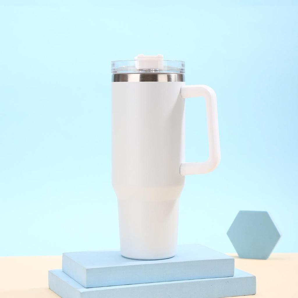 Large Capacity 40oz Insulated Stainless Steel Car Cup with Handle - Portable Outdoor Ice King Cup