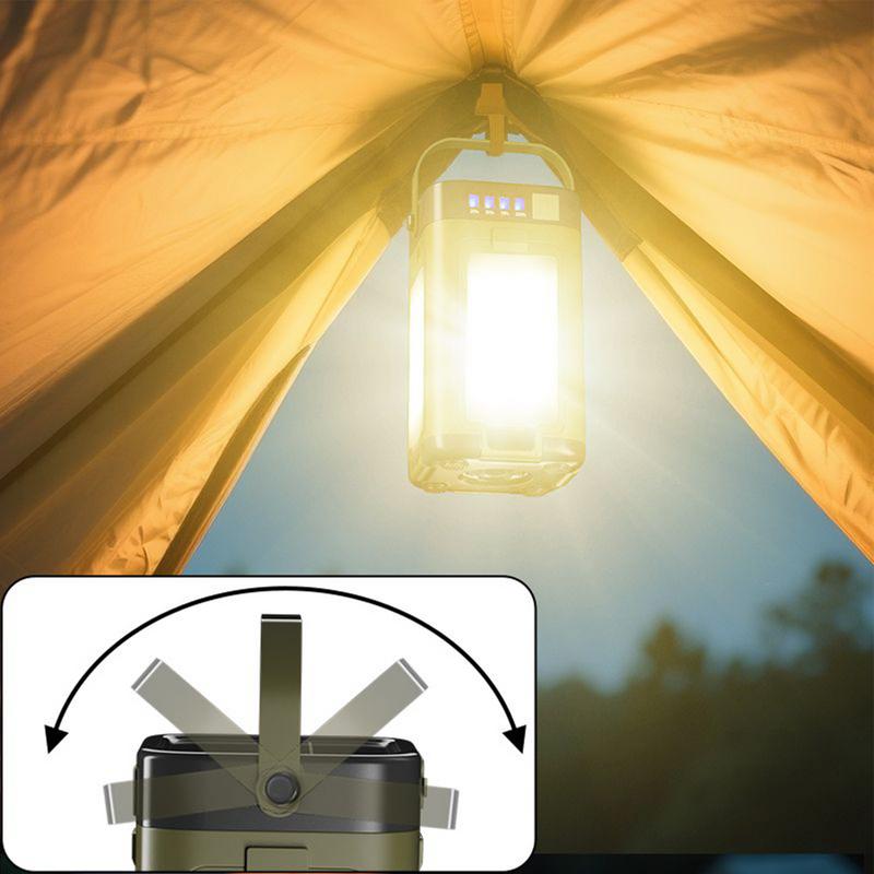 Camp Light Tent Lights For Camping Solar Portable 6 Modes Dimmable With 90 Degree Expandable 4 Led For Hiking Patio Tent Power