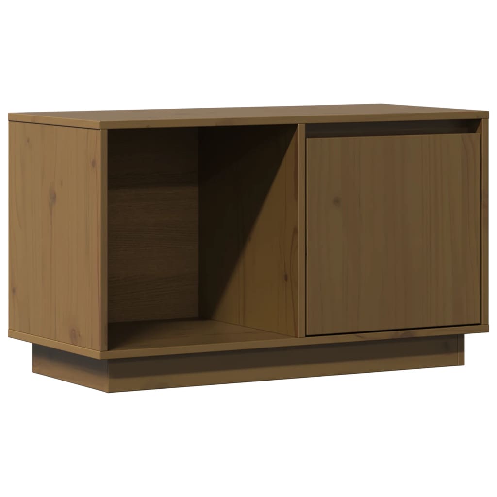 Vidaxl TV Cabinet, Honey Brown, 74X35X44 Cm, Solid Pine Wood
