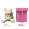 Betonové formy Formy na květináče Medvěd s taškou Tvarované Ručně vyráběné Silikonové formy Silikonový materiál pro DIY Květináč Váza