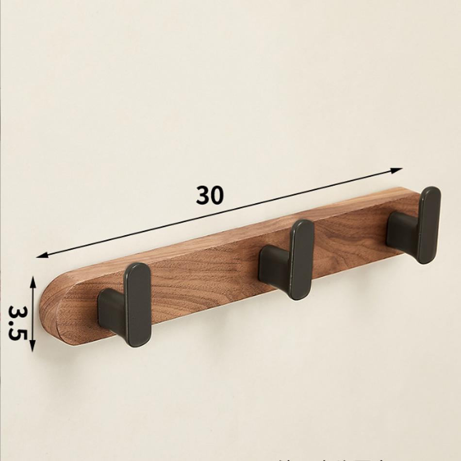 

Настенный крючок из орехового дерева, черный, серый, алюминиевый, креативный, 3, 4, 5 рядов, крючки для ванной, спальни, декоративные, держатель для полотенец, ключей, подвесной