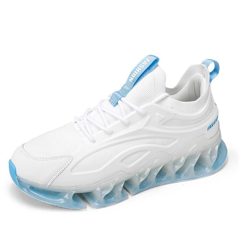 Fashion Knitted Blade Shoes Men's Breathable Sneakers Elastic Outdoor Running Sports Shoes Athletic Shoes