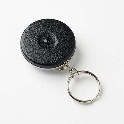 Schlüsselband mit Gürtelclip aus Edelstahl 60cm KEYBAK KEY-BAK #5 Draht, [Autorisierter Händler] (Schwarz)