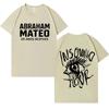 Singer Abraham Mateo New Album Tour Double Sided Print Tshrit Unisex Women High Quality Gothic Casual Hip Hop Tshrits Streetwear