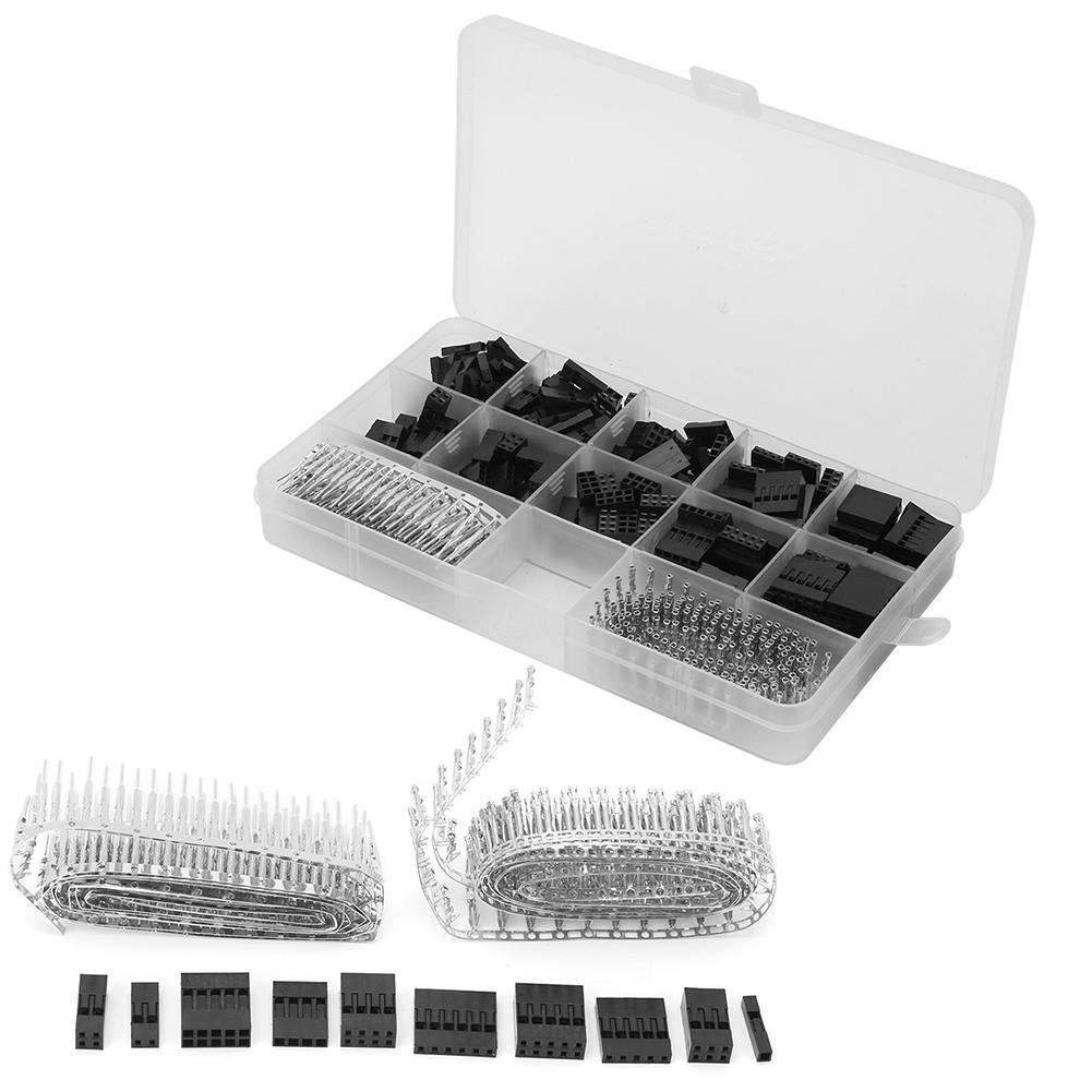 610Pcs Crimp Pin Connector Plug Jumper Terminal Kit Nylon Electrical Auxiliary Materials 2.54mm