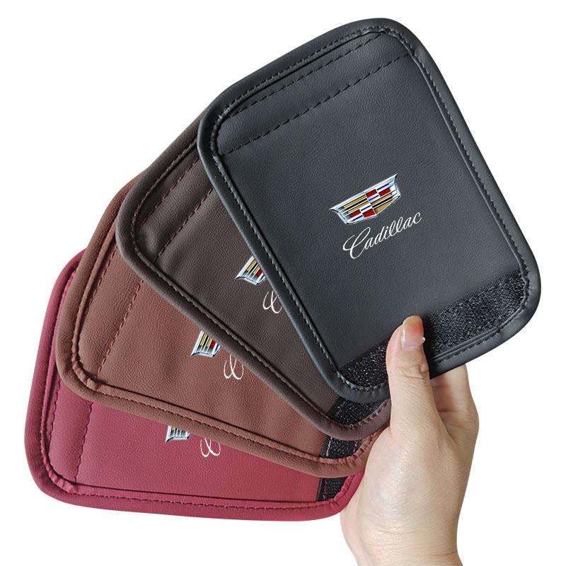 Car Roof Handle Cover Door Armrest Leather Covering For Cadillac Escalade Tiburon Deville Seville XT5 XTS CTS BLS SLS DTS SRX Metal