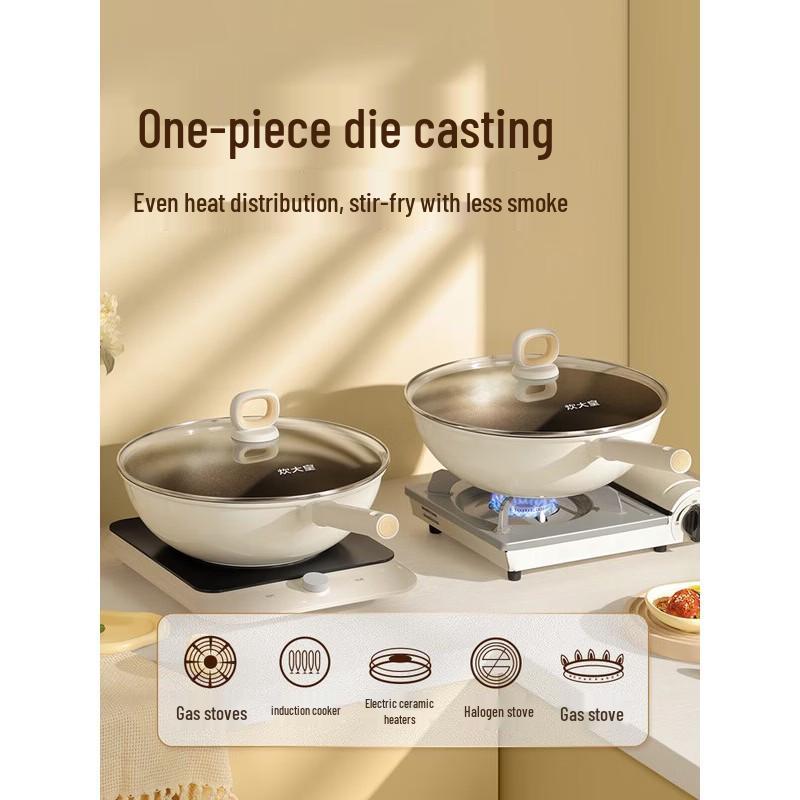 COOKER KING Titanium White Stir-fry Pan