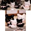 Adorable Plush Black Cat Stuffed Toy Soft And Cuddly Cartoon Kitty Pillow Gift
