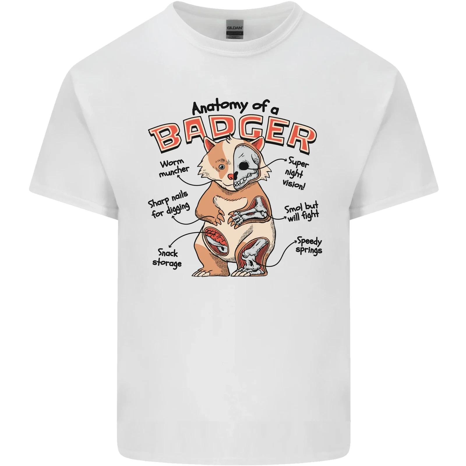 Anatomy of a Badger Funny Kids T-Shirt Childrens XL
