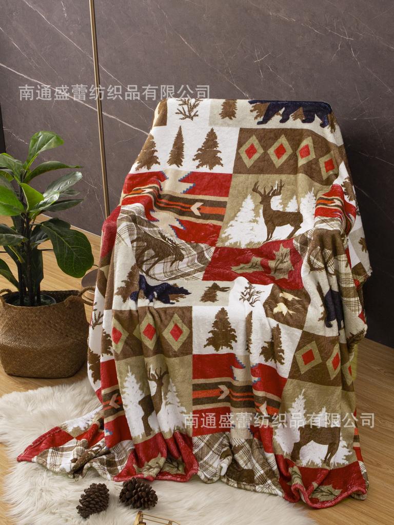 3D Digital Printing Flannel Blanket Sofa Blanket Blanket Single Layer Thickening