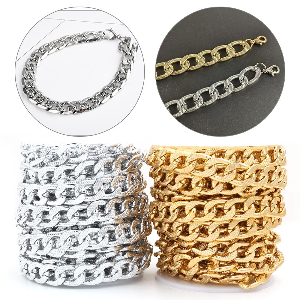 5Yards/Roll Aluminum Chain Metal NK Reticulate Twist Link Chain For Jewelry Making DIY Bracelets Necklace Clothing Bags Supplies