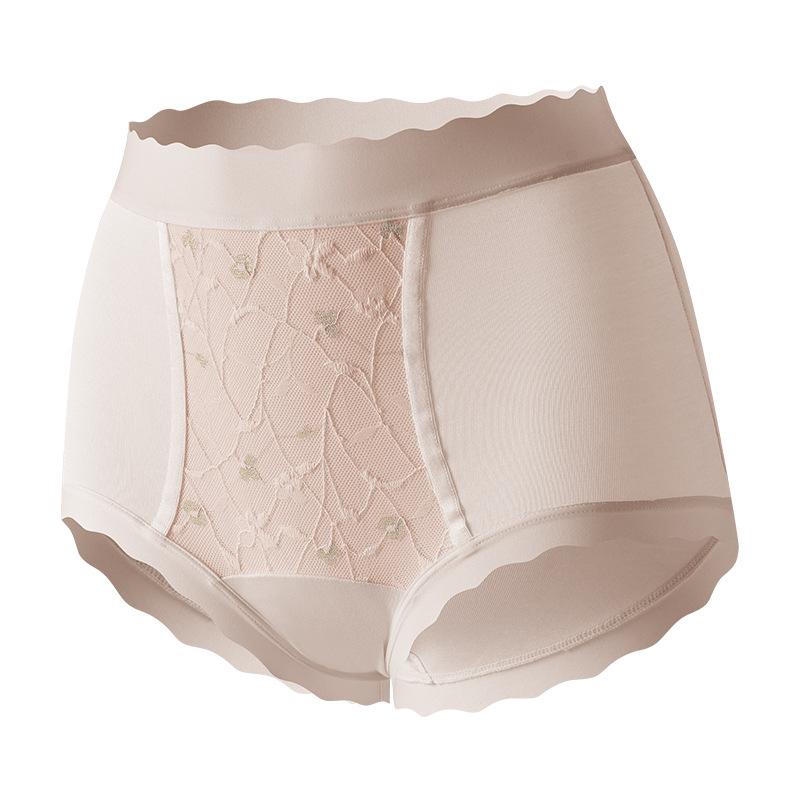 Female Spring and Summer Light Luxury Lace Traceless 10A Antibacterial Hip Lift Belly Retraction High Waist Panties
