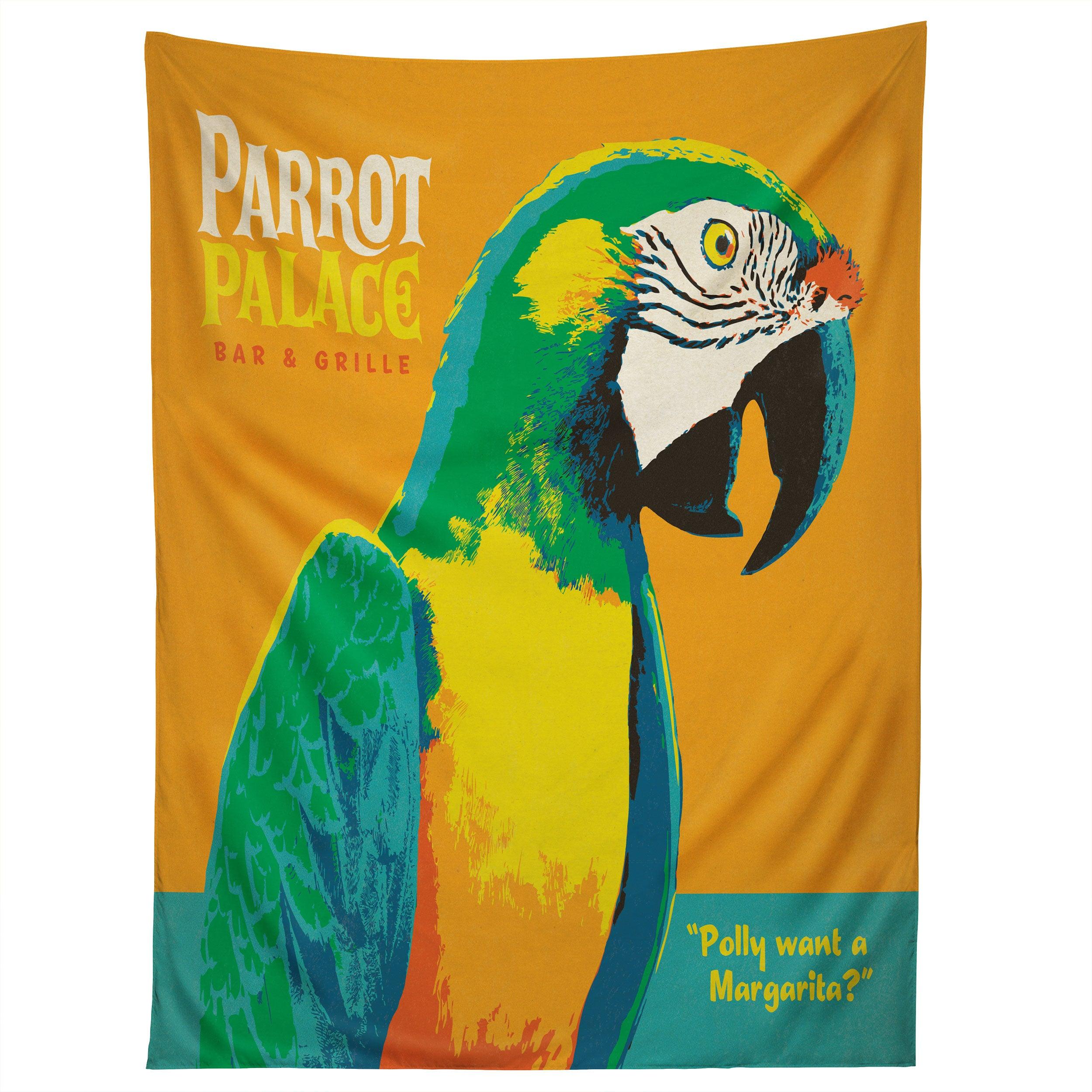 PARROT PALACE tapestry 75x100 чёрный