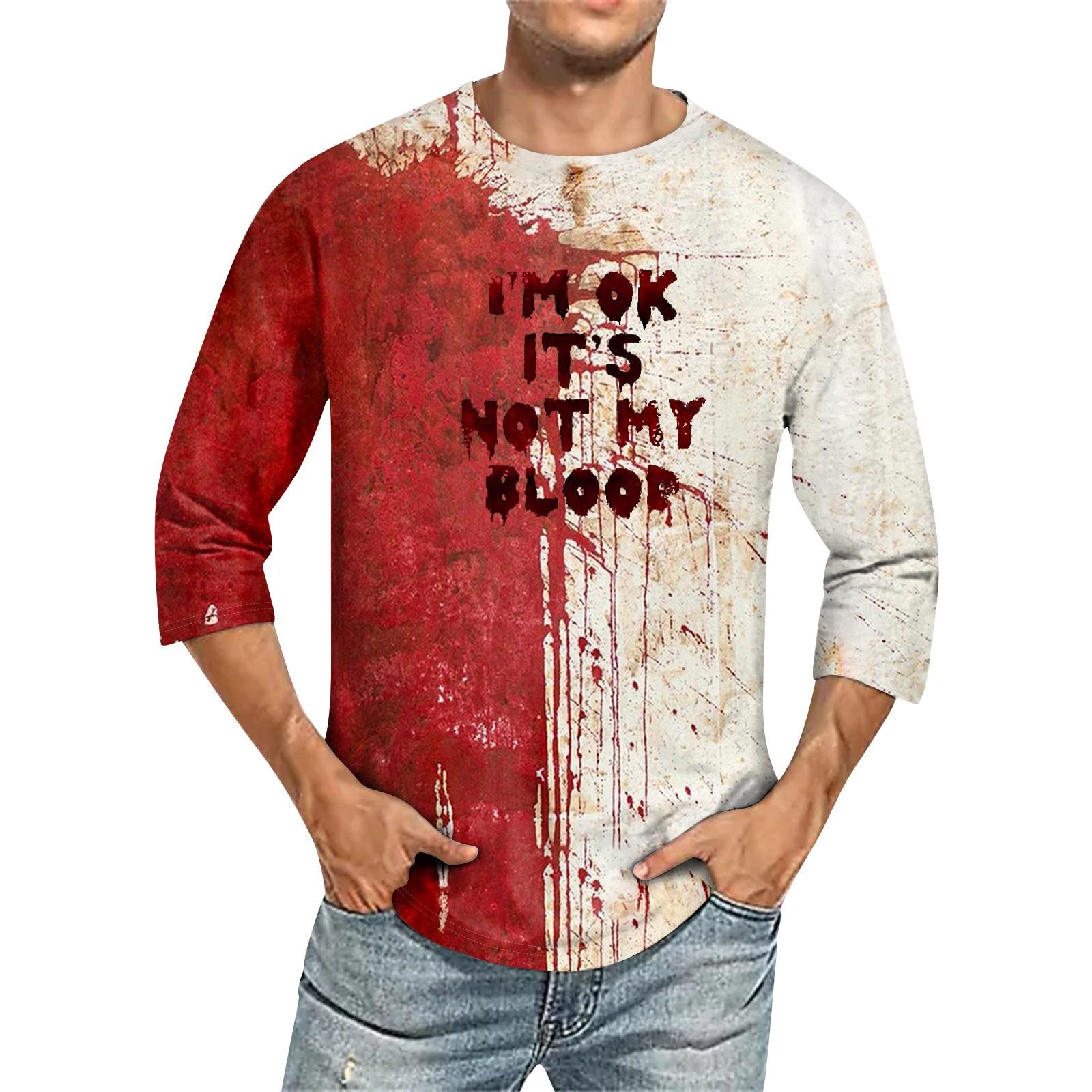 

Мужская однотонная футболка с круглым вырезом и рукавами три четверти XL