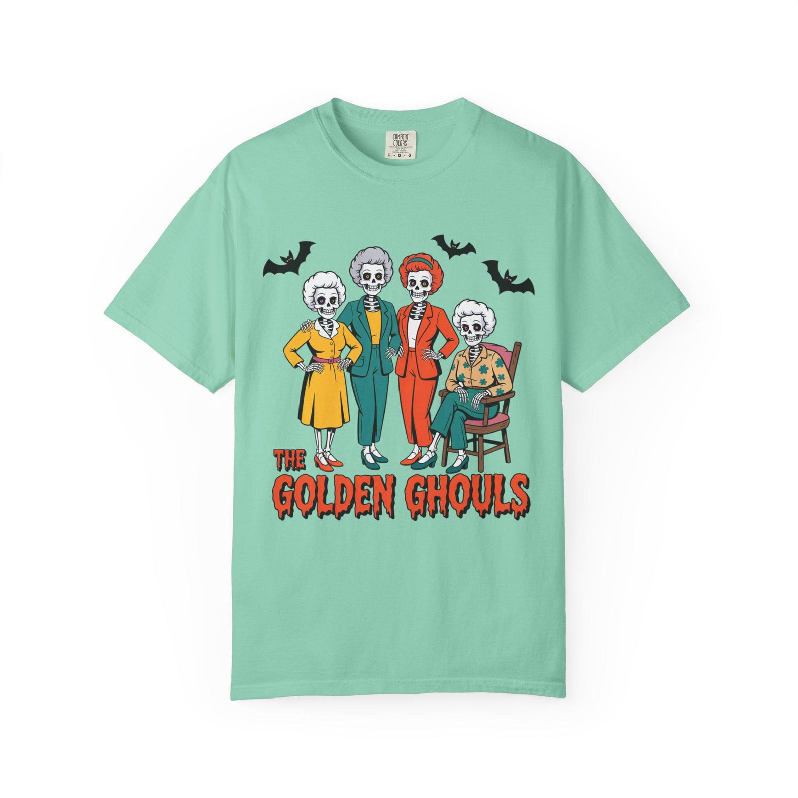 Golden Ghouls Halloween T-Shirt – Vintage Style Unisex Tee 3XL