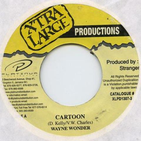 7inch Record WAYNE WONDER - Cartoon Xtra Large 1997 Jamaica Reggae, Ska & Dub