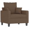 4 Piece Sofa Set with Cushions Brown Fabric