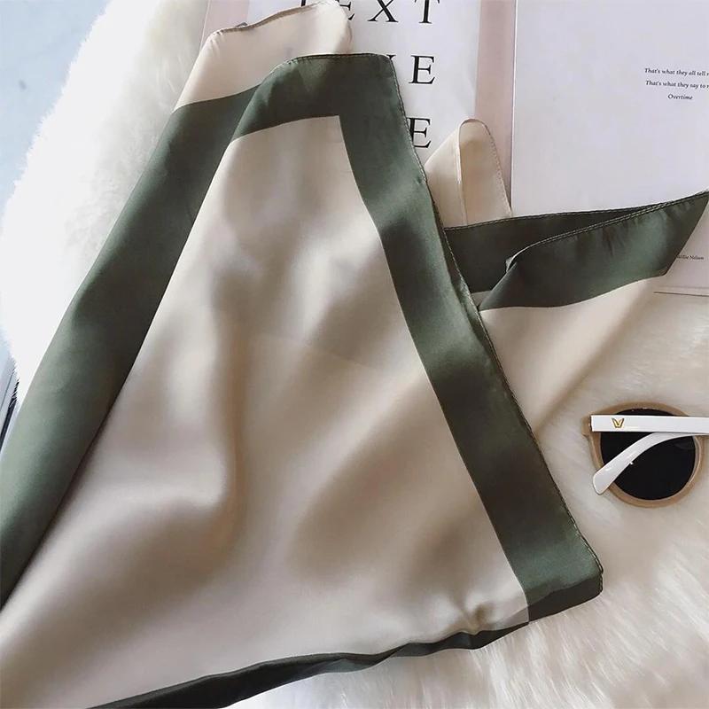 Fashion Print Silk Hairbands Scarf Women 2025 Spring New Elagant Floral Bandana Neck Kerchief Head Bands Foulard Female Scarfs