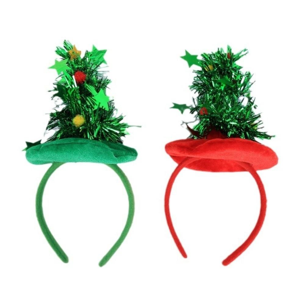 Star Xmas Hair Hoop Vibrant Colors Holiday Headwear Christmas Tree Headband Family Gathering