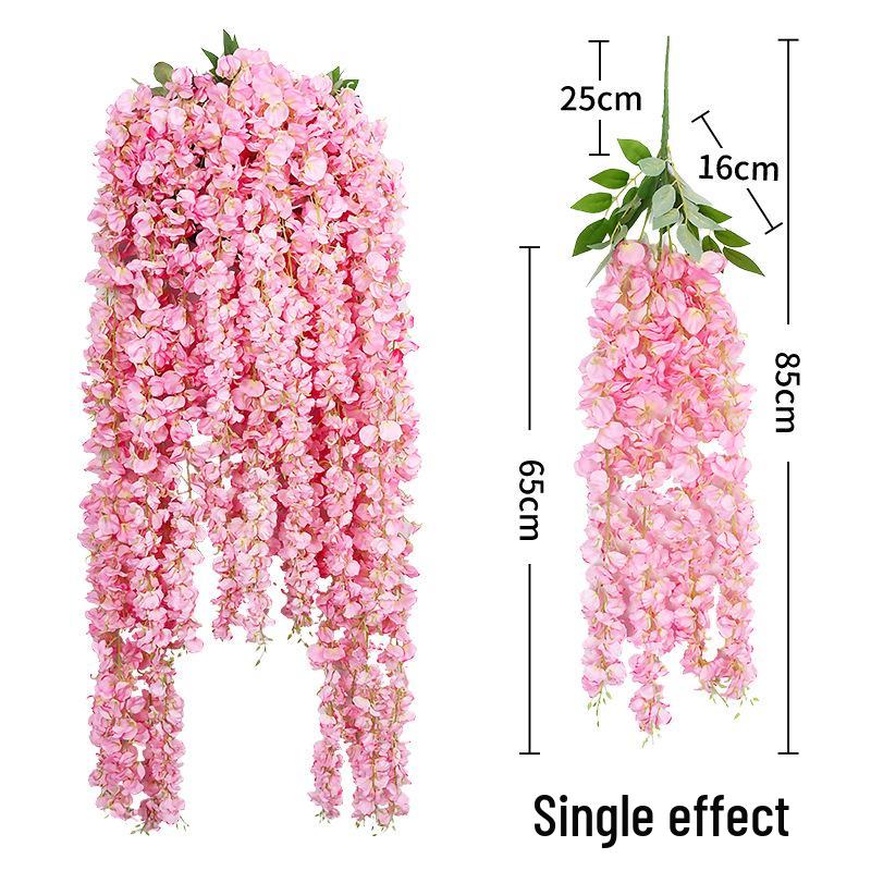 Artificial Wisteria Hydrangea Orchid String for Home Ceiling Decoration