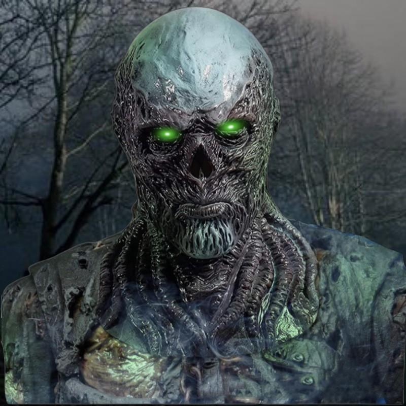 Vecna Latex Mask Halloween Horror Glow Prop Stranger Things Full Skull Head Cover