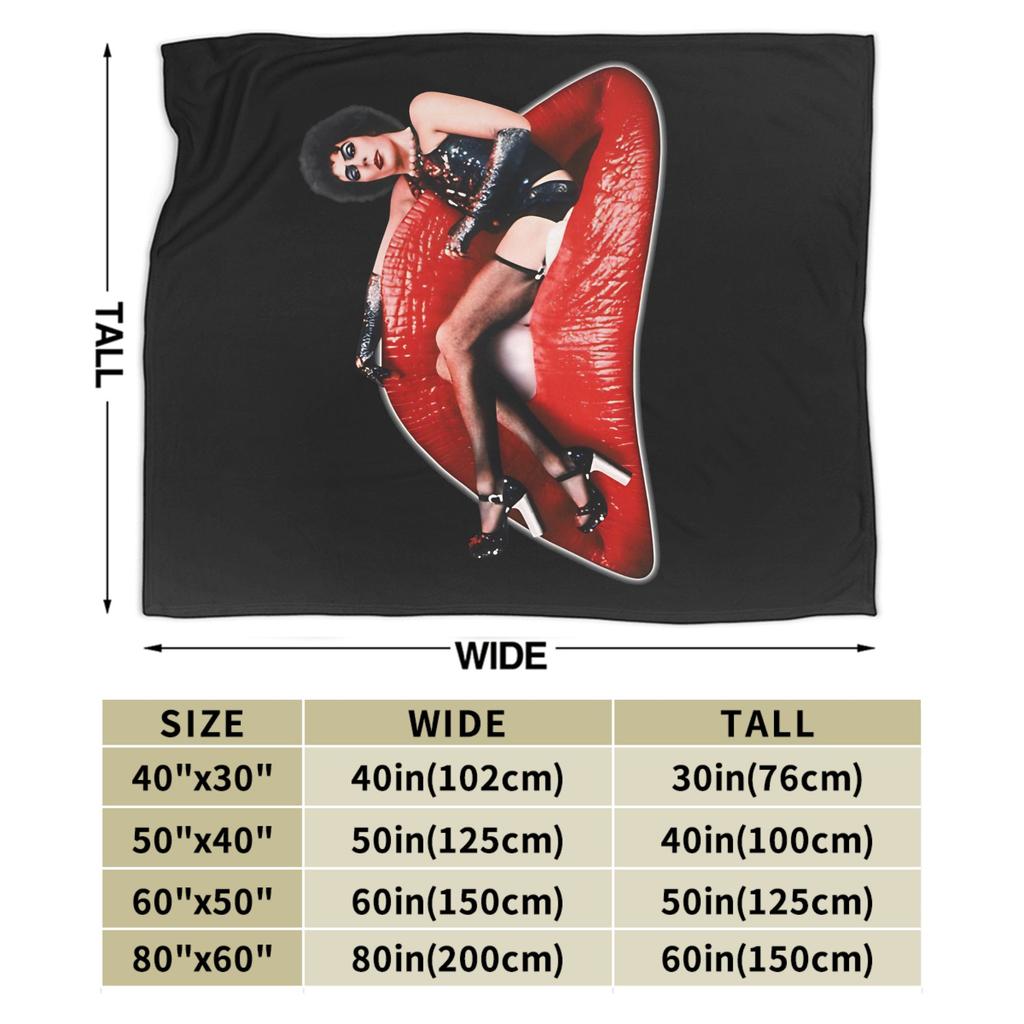Frank N Furter Horror Movie Blanket The Rocky Horror Picture Show Flannel Warm Throw Blanket For Bedding Lounge Autumn/Winter