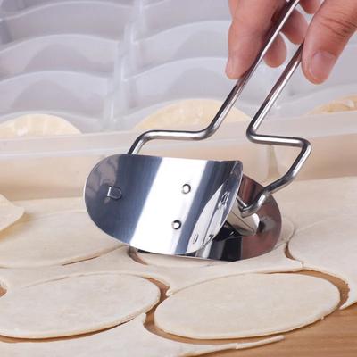 304 Stainless Steel Dough Circle Roller Machine Dumpling Maker Kitchen Pastry Embosser DIY Pie Ravioli Pasta Baking Accessories