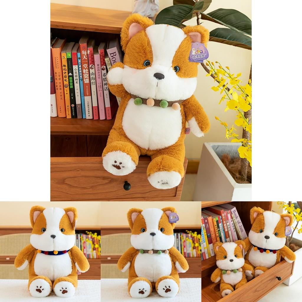 Corgi Plush Toy With Scarf For Kids Birthday Gift Cute Home Decor And Office Pillow