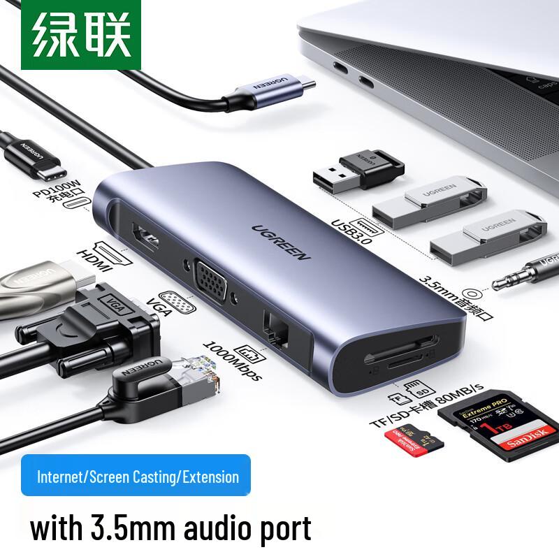 UGREEN USB-C 8-in-1 Multiport Docking Station