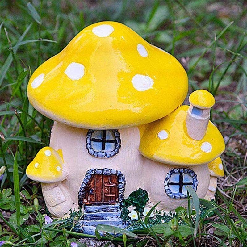 AEE2-Miniature Statue,Resin Fairy Garden House Statue,Miniature Landscape Garden Decorative Plant Pot Ornament
