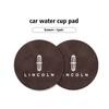 2pcs Sheepskin Car Coaster Water Cup Holder Anti-skid Slot Pad For Lincoln Navigator MKZ MKX MKC MKT Continental Nautilus m1