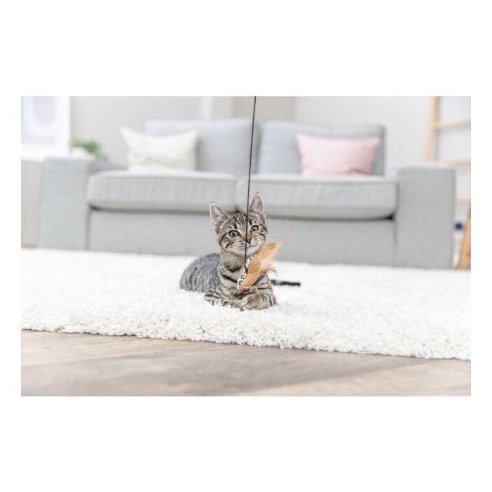 Jouet pour chat - TRIXIE - Canne à pêche cœur - 50 cm - Bois