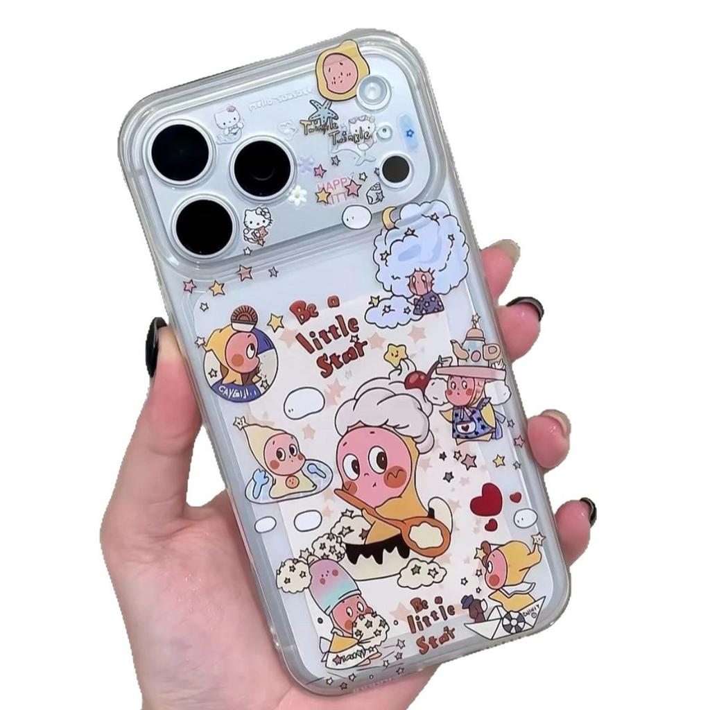 Doodle Star Is Suitable for Apple 17Promax Mobile Phone Case IP16/15/14 Cute 13 Transparent Space Case 12 Soft